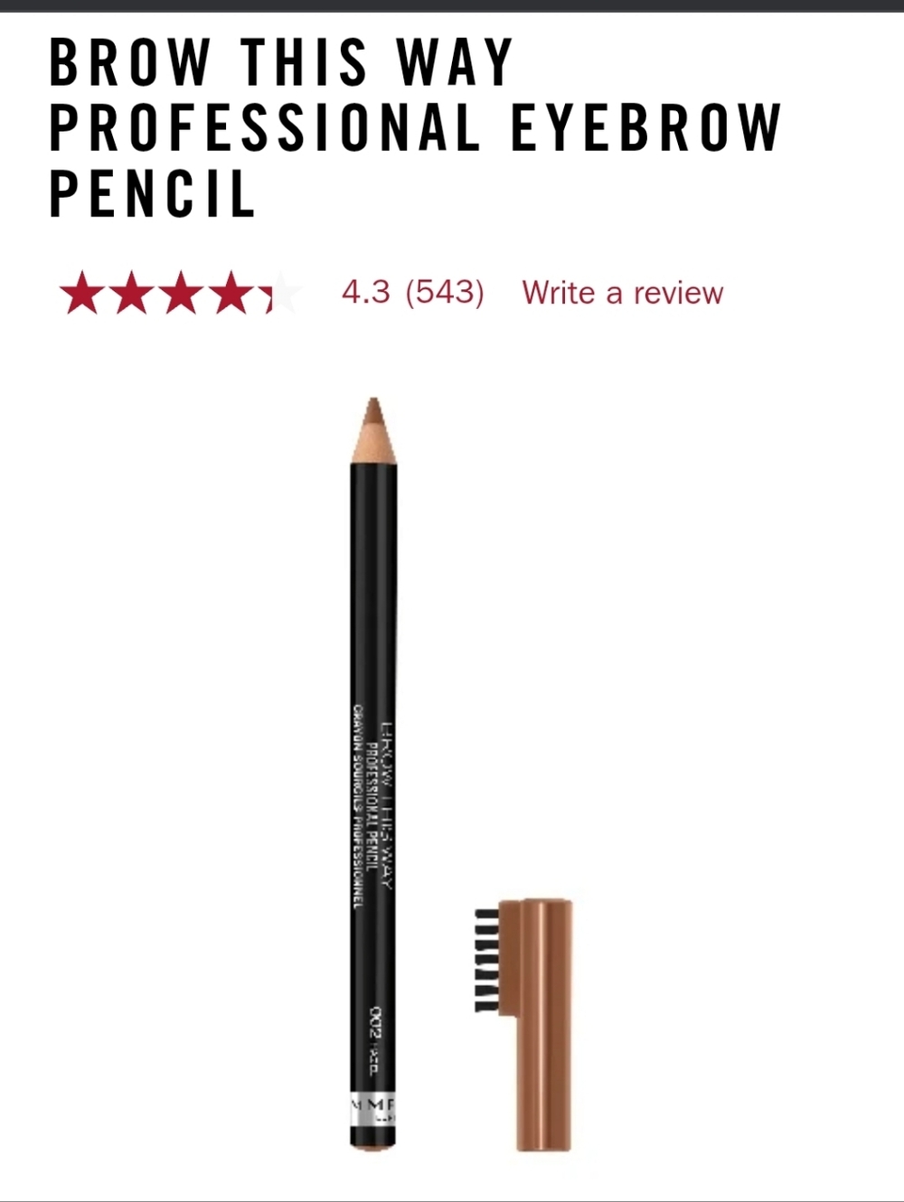 Rommep Brow This Way Professional Eyebrow Pencil